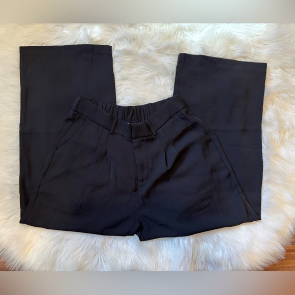 High waisted slacks elastic waist - Picture 1 of 3